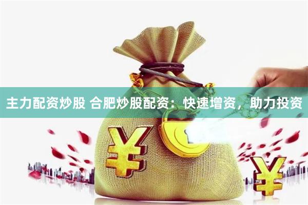 主力配资炒股 合肥炒股配资：快速增资，助力投资